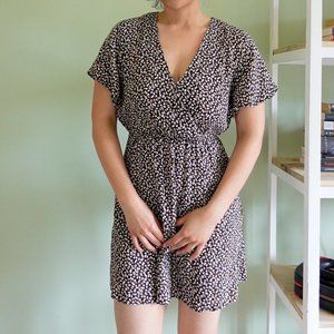 & Other Stories Printed Wrap Mini Dress